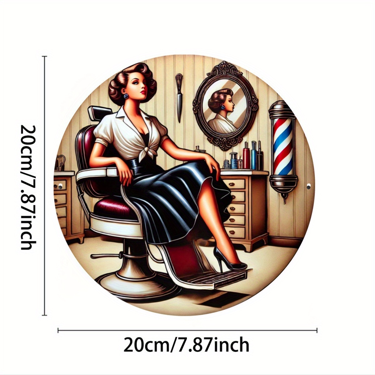 1pc Vintage Barber Shop Metal  - Vintage Collectible Plates ulasan dan harga