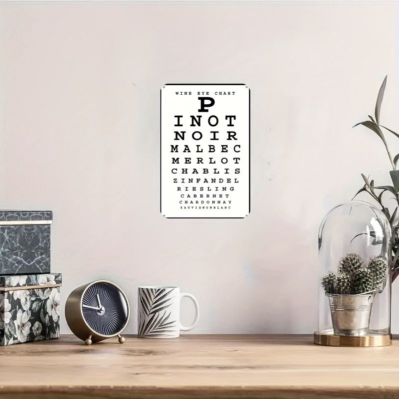 Vintage Wine Eye Chart Metal S - Vintage Collectible Plates ulasan dan harga