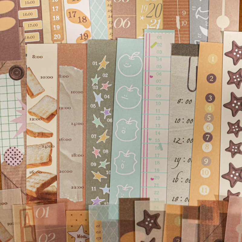 40Pcs Vintage Washi Paper Long - Vintage Collectible Books ulasan dan harga