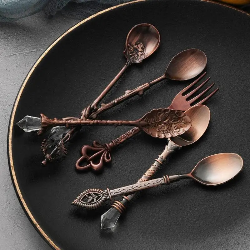 6pcs Vintage Spoons Fork Royal - Vintage Collectible Spoons ulasan dan harga